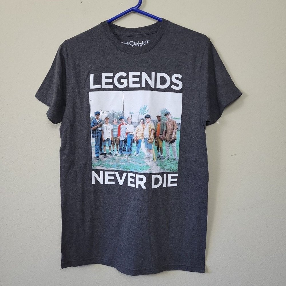 The Sandlot Mens Gray Crew‎ Neck Short Sleeve Graphic T Shirt Size Medium